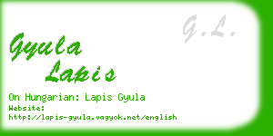 gyula lapis business card